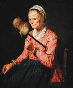 A Woman Spinning