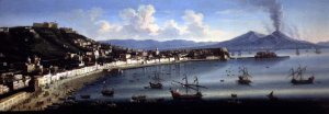 Naples, from the Heights of Posillipo with Vesuvius in the Distance, 1740