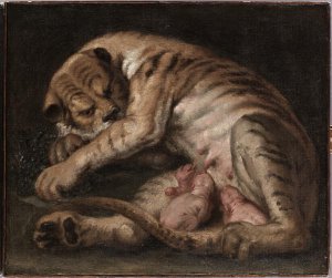 Tigress and cubs, mid-17th century