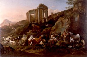 Classical Landscape with Animals