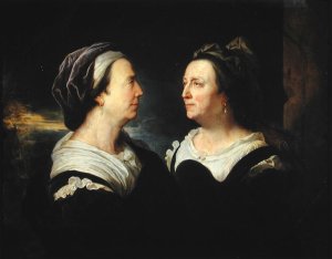 Double Portrait of Marie Serre, the artists mother, 1695