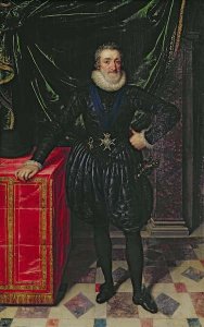 Portrait of Henri IV 1553-1610 King of France, in a black costume, c.1610