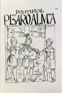 Francisco Pizarro c.1478-1541 and Diego de Almagro 1475-1538 Reconciled at Castille