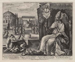 Pope Paul V 1522-1621 engraved by Crispin II de Passe 1597-1670 1610-11