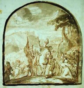 Claudius Civilis Leaving the Women and Children to go and Fight at Xanten, 1662