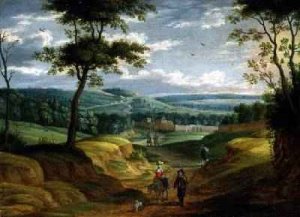 Extensive Landscape with Travellers on a Path