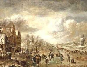 Winter Landscape with Skaters