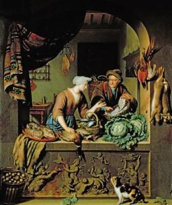 A Woman and a Fish Peddler 1713