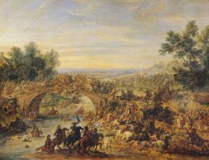 Cavalry Battle on a Bridge