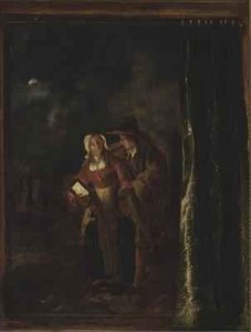 Man Caressing Woman with a Lantern 1651