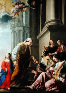 St Anne Accompanied by the Virgin Mary Giving Alms