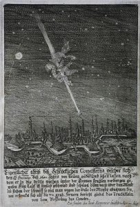 Comet seen over Augsburg in 1680