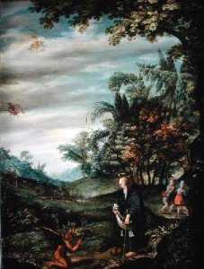 The Temptation of St Anthony with a Dragon in the Distance