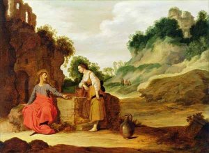 Christ and the woman of Samaria