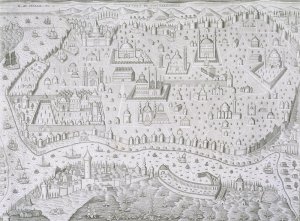 Town map of Constantinople Turkey