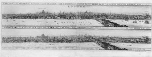 Prospect of London before and after the Great Fire