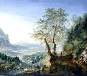 A capriccio river landscape