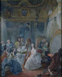 Marie Antoinette 1755-93 in her chamber at Versailles in 1777