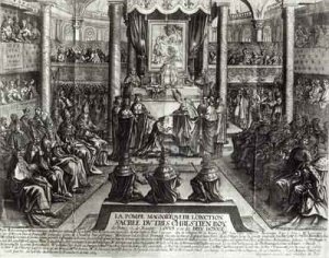 Anointing of Louis XIV 1638-1715 at Reims on 7th June 1654