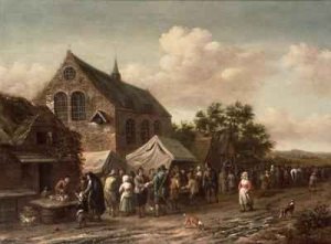 Poultry Market by a Church