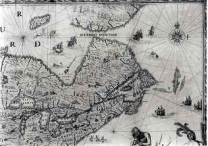 Map of New France dedicated to Colbert by Duchesneau Intendant