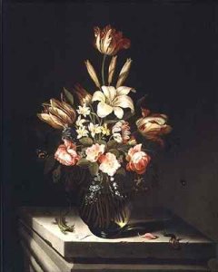 Still Life of Flowers in a Glass Vase