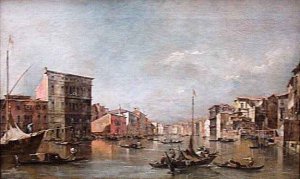 The Grand Canal in Venice with the Palazzo Bembo