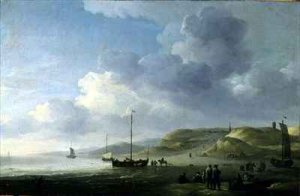 The Coast Near Scheveningen with Fishing Pinks on the Shore