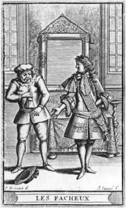 Frontispiece illustration from 'Les Facheux' by Moliere