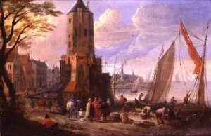 Figures and Boats in a Dutch Port