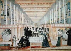 The Infirmary of the Sisters of Charity during a visit of Anne of Austria (1601-66)