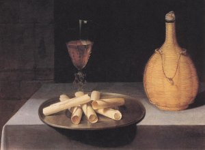 Le Dessert De Gaufrettes 1630s