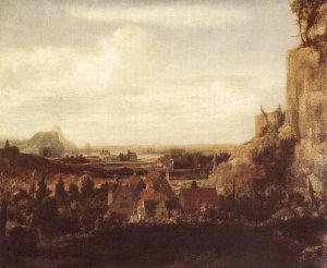 A River Valley with a Group of Houses c. 1625