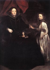 Portrait of Porzia Imperiale and Her Daughter c. 1628