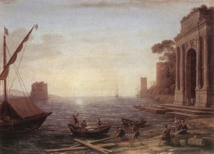 A Seaport at Sunrise 1674