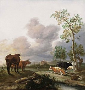 Landscape with Cows and Sheep