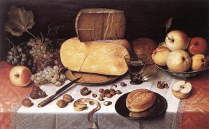 Still-Life with Fruit, Nuts and Cheese 1613