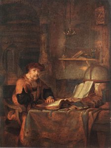 Scholar with his Books 1671