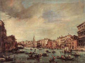 The Grand Canal, Looking toward the Rialto Bridge c. 1765