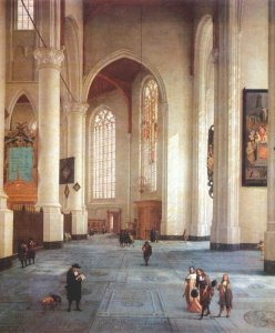 Interior of the St Laurenskerk in Rotterdam 1660-65