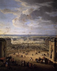 The Stables Viewed from the Chateau at Versailles  1688-90