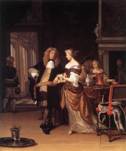 Elegant Couple in an Interior 1678