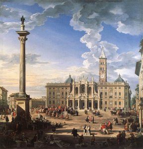 The Piazza and Church of Santa Maria Maggiore 1744