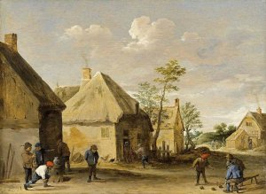 Peasants Bowling in a Village Street c. 1650