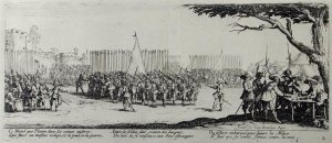 The Raising of an Army, plate 2 from 'The Miseries and Misfortunes of War' 1633