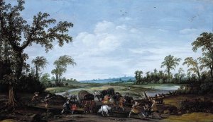 Bandits Attacking a Caravan of Travellers 1627-29