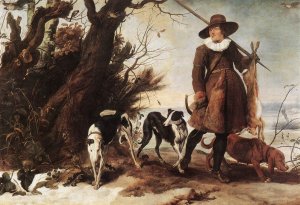 Winter Landscape with a Hunter 1624