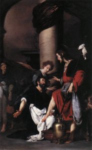 St Augustine Washing the Feet of Christ 1629