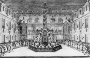 Cour de Marbre in Versailles 1676