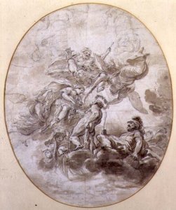 The Apotheosis of Hercules, design for a ceilng fresco for the Palazzo Pepoli in Bologna